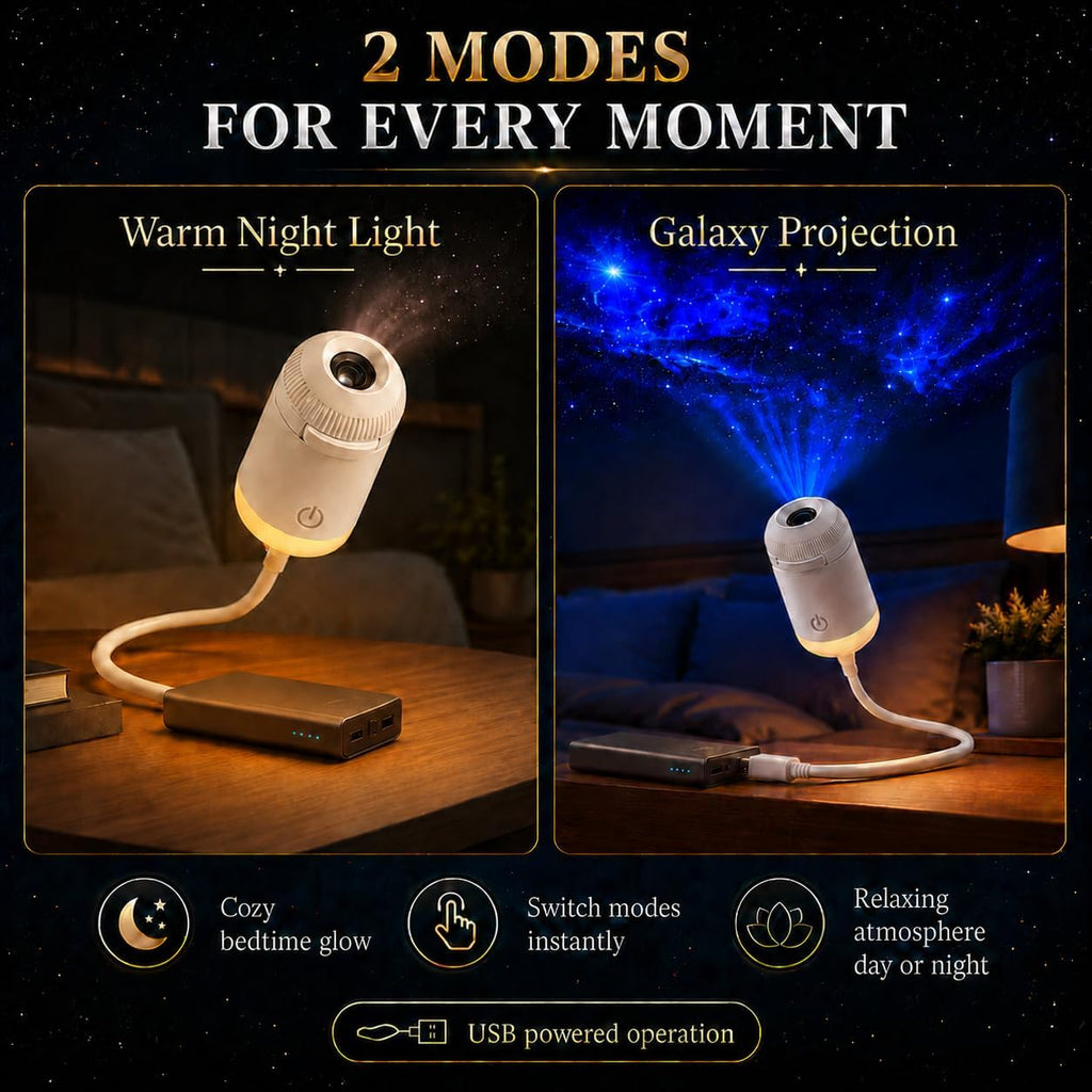 2-in-1 Galaxy Projector Night Light