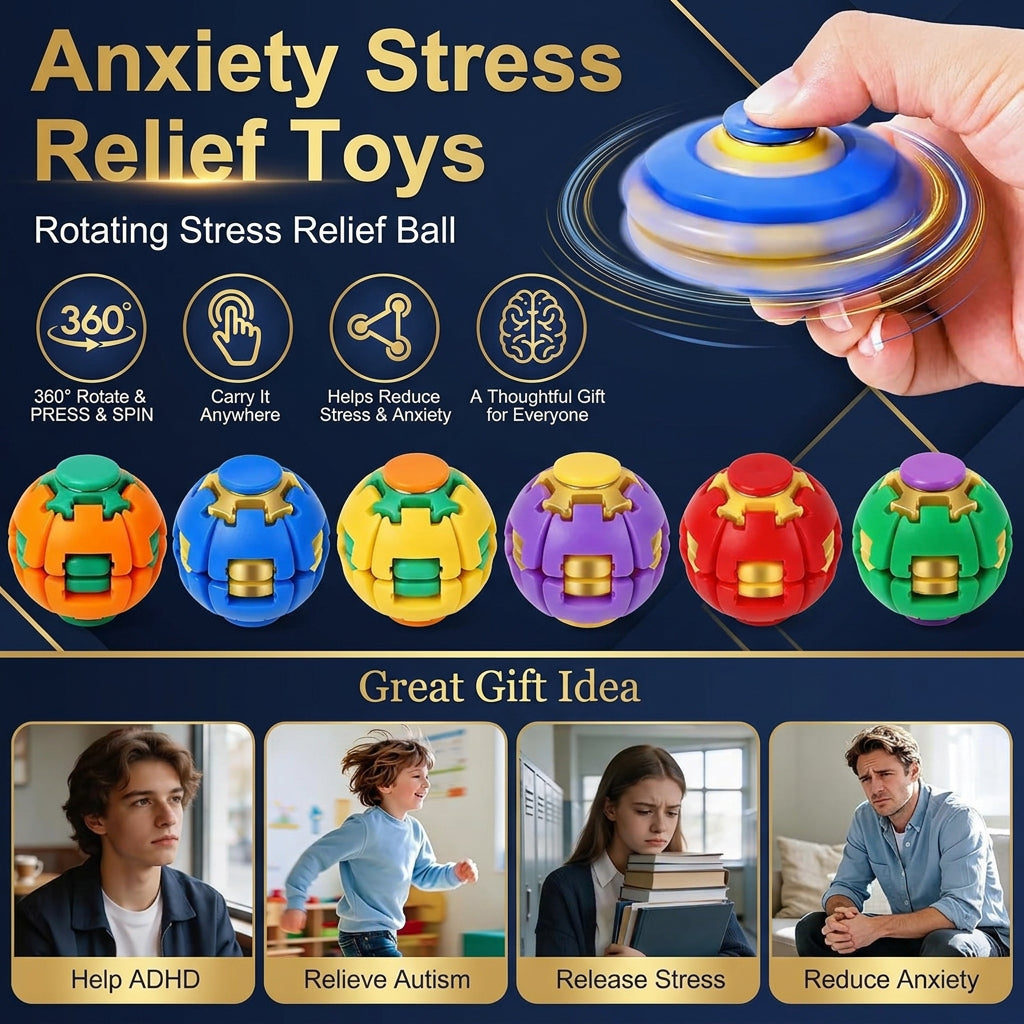 Press & Spin Fidget Ball Toy