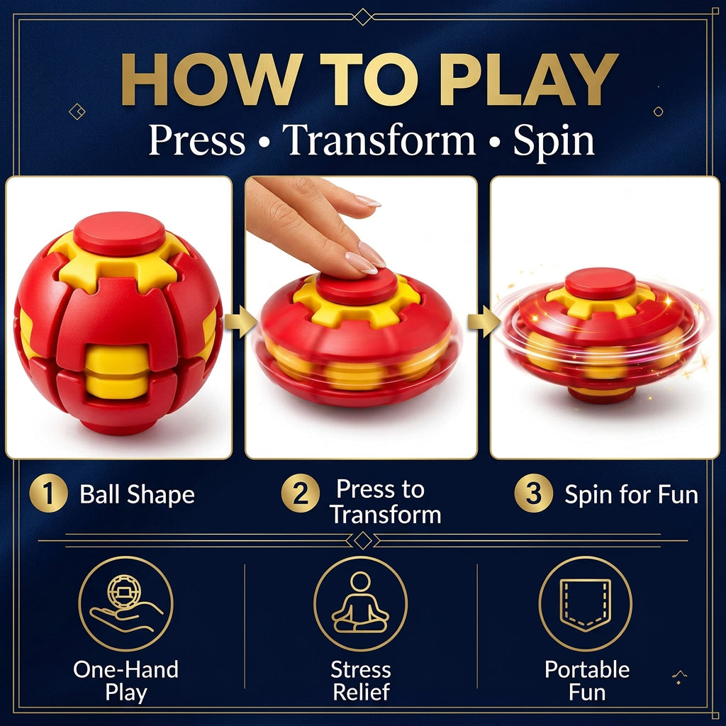 Press & Spin Fidget Ball Toy