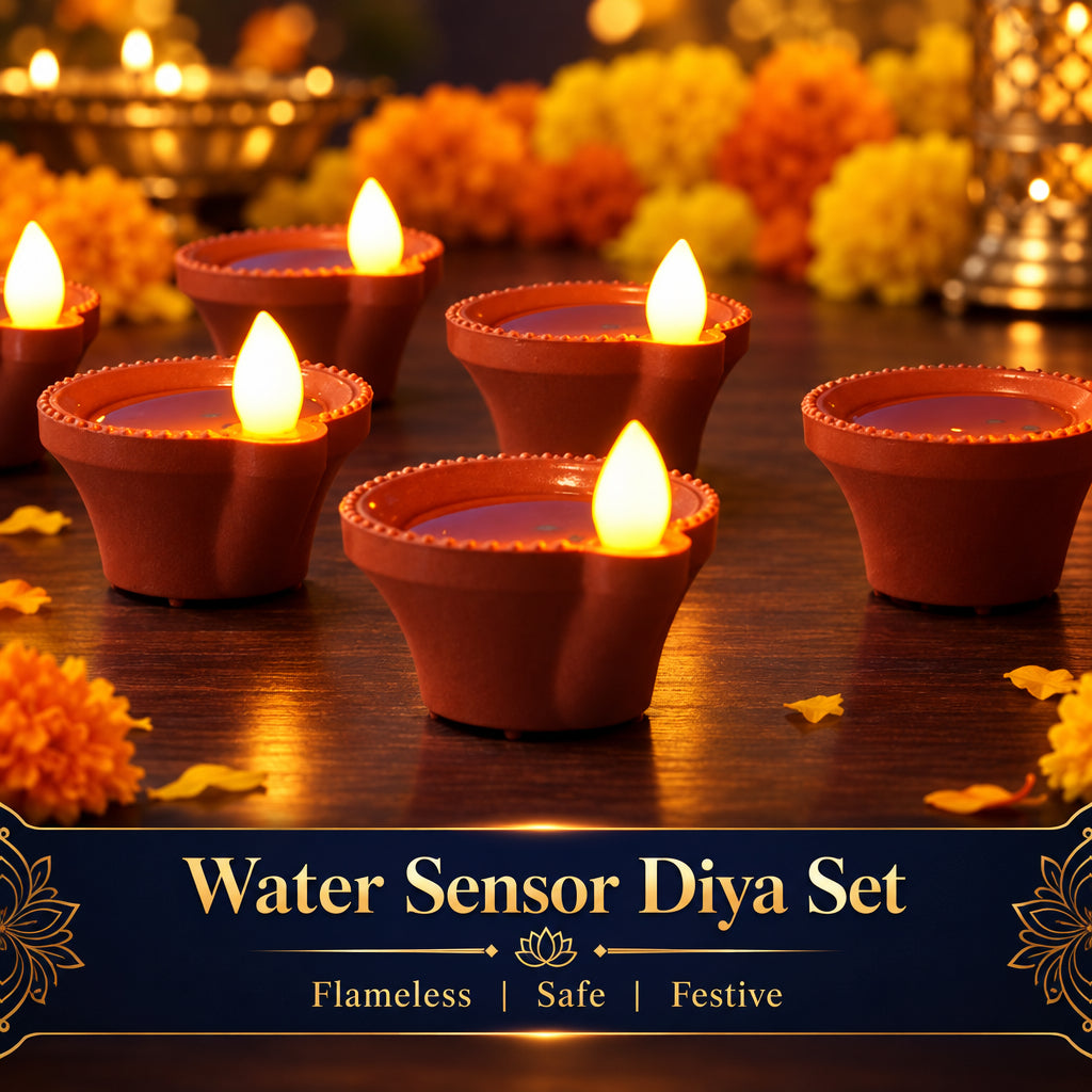 Water Sensor Diya Set (Pack Of 6)