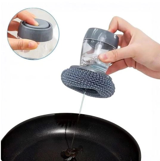 2-in-1 Liquid Soap Dispensing Brush | Effortless Cleaning with Built-In Soap Dispenser (Pack of 2)