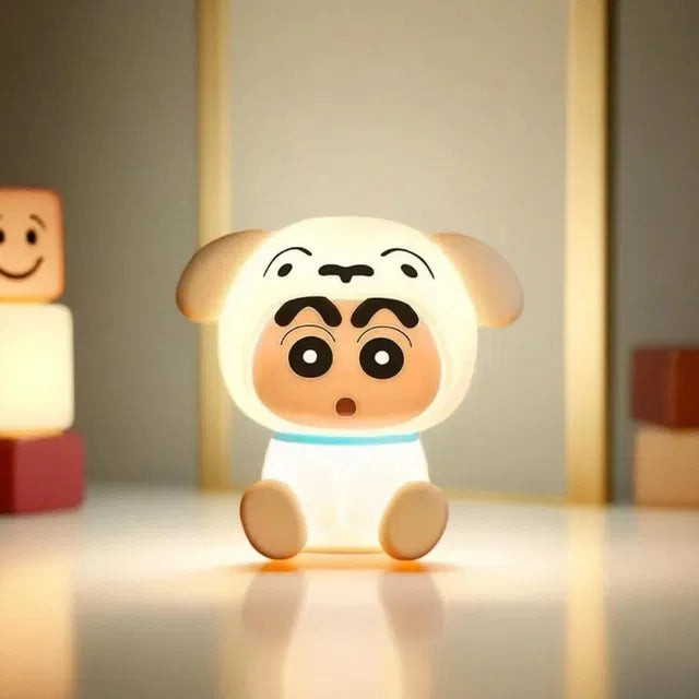 Crayon Shin-Chan Shiro LED Night Light Lamp | Cute Anime Desk Lamp for Kids & Fans