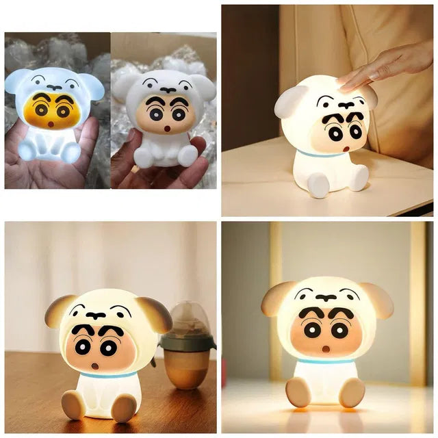 Crayon Shin-Chan Shiro LED Night Light Lamp | Cute Anime Desk Lamp for Kids & Fans