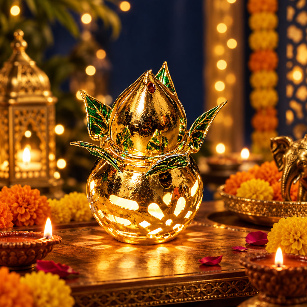 Golden Color Coconut LED Kalasam