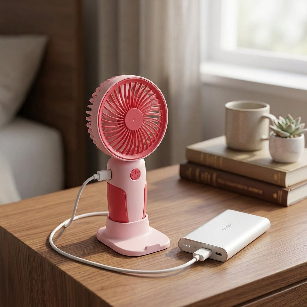 Mini Rechargeable Fan Charging with USB Cable
